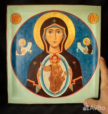 На память: Богоматерь Знамение. Икона деревянная