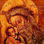 Икона под старину "Святой Симеон Богоприимец" — красивый подарок — фотография 5