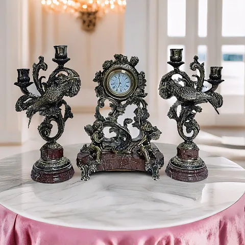 Каминные часы «Колибри» с канделябрами — красивый подарок