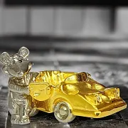 Подарочная статуэтка «Крыса-водитель» с позолотой — фотография 1