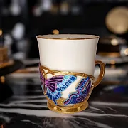 Красивая кофейная чашка "Бабочки" — красивый подарок — фотография 1