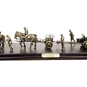 Диорама «Советская дивизионная артиллерия» из бронзы и ясеня, 1:35 — красивый подарок — фотография 8