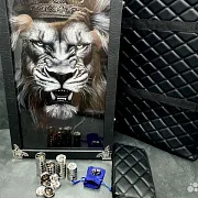 Нарды под стеклом «Царь зверей» — оригинальный подарок — фотография 3