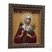 Святая Валентина резная икона из дерева — красивый подарок — фотография 2