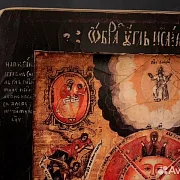 Икона деревянная "Всевидящее око Божие" — оригинальный подарок — фотография 4
