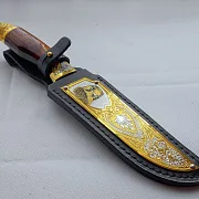 Кованый нож «Золотой сокол» №8 — оригинальный подарок — фотография 5