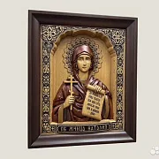 Икона резная Святая Наталья (Наталия) — оригинальный подарок — фотография 2
