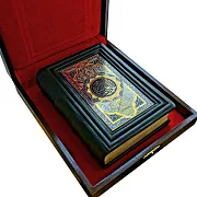 Коран с гравюрой — книга в кожаном переплёте — необычный подарок — фотография 4
