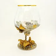 На память: Бокал для коньяка "Русская тройка" — фотография 2