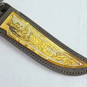 Дамасский нож «Волк» №1 — оригинальный подарок — фотография 4