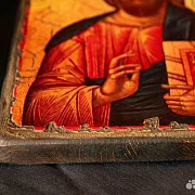 Икона "Христос Вседержитель" дерево, ручная работа — необычный подарок — фотография 6