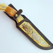 Украшенный дамасский нож №8 — оригинальный подарок — фотография 4