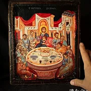 В подарок: Тайная вечеря. Дерево, левкас, ручная работа — фотография 1