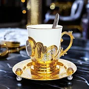 Фарфоровая кофейная пара "Агат". Златоуст — оригинальный подарок — фотография 1