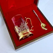 Бронзовый подстаканник «USSR» — необычный подарок — фотография 4